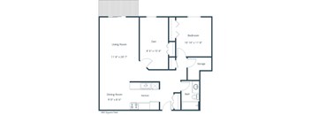 Westcourt Apartments in Fargo, ND | One Bedroom Floor Plan 11B