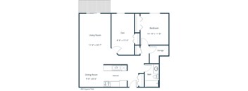 West Court - One Bedroom - Plan 11B