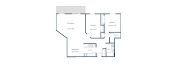 Westcourt Apartments in Fargo, ND | Two Bedroom Floor Plan 21C