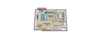 Fargo, ND Prairiewood Courts Apartments | Two Bedroom 21A