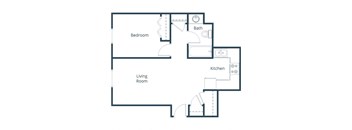 Autumn Apartments | One Bedroom Floor Plan A