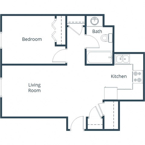 Autumn Apartments | One Bedroom Floor Plan A