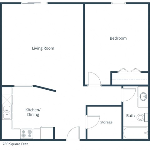 Harrison & Richfield Apartments | One Bedroom Plan A