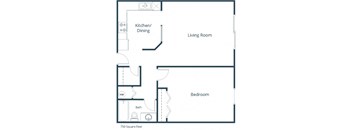 Harrison Apartments in Grand Forks, ND | One Bedroom Floor Plan 11C