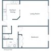 Harrison 3 Apartments | One Bedroom Floor Plan C Harrison 3 Apartments | One Bedroom Floor Plan C