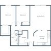 Harrison 3 Apartments | Two Bedroom Floor Plan B Harrison 3 Apartments | Two Bedroom Floor Plan B