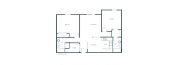 Richfield Apartments in Grand Forks, ND | Two Bedroom Floor Plan 22A