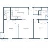 Richfield Apartments | Two Bedroom Two Bath Plan B Richfield Apartments | Two Bedroom Two Bath Plan B