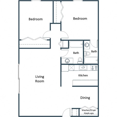 Kremer Apartments | Two Bedroom Floor Plan A
