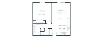 Library Lane Apartments - One Bedroom Plan 11B