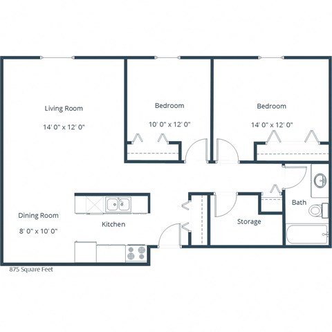 Mayfair Apartments - Two Bedroom Plan 21A