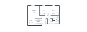 Mayfair Apartments in Grand Forks, ND | Two Bedroom Floor Plan 21A