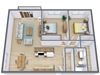 Betty Ann Apartments | Two Bedroom Floor Plan 21B Betty Ann Apartments | Two Bedroom Floor Plan 21B