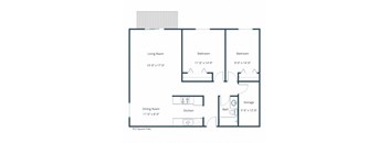 Hawn Apartments | Two Bedroom Floor Plan A