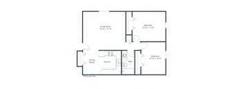 Eastbrook Apartments | Two Bedroom Floor Plan