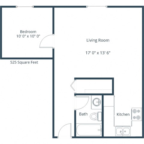 Mason Apartments in Bismarck, ND | One Bedroom Floor Plan 11G