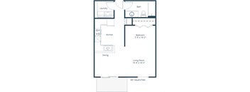 Sterling Pointe Apartments in Grand Forks, ND | Efficiency Floor Plan 01A