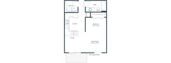 Sterling Pointe Apartments | Efficiency Floor Plan A