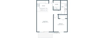 Sterling Pointe Apartments | One Bedroom Floor Plan A