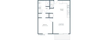 Sterling Pointe Apartments in Grand Forks, ND | One Bedroom Floor Plan 175B