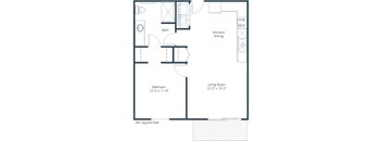 Sterling Pointe Apartments | One Bedroom Floor Plan B