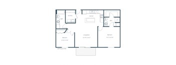 Sterling Pointe Apartments in Grand Forks, ND | Two Bedroom Floor Plan 2175A
