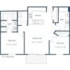 Sterling Pointe Apartments | Two Bedroom Floor Plan B Sterling Pointe Apartments | Two Bedroom Floor Plan B