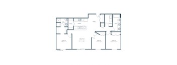 Sterling Pointe Apartments in Grand Forks, ND | Three Bedroom Floor Plan 3175A
