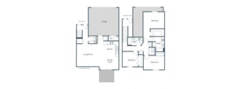 Sterling Pointe Townhomes in Grand Forks, ND | Three Bedroom Floor Plan 325B