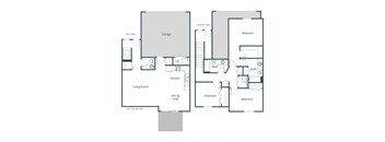 Sterling Pointe Townhomes | Three Bedroom Floor Plan B