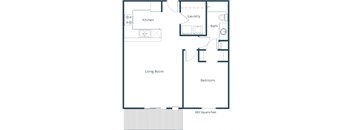 Spacious One-Bedroom Layout at Stonefield Apartments in Bismarck, ND