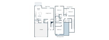 Stonefield Townhomes in Bismarck, ND | Three Bedroom Floor Plan 325B