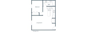 Aspen Ridge Apartments in Fargo, ND | One Bedroom Floor Plan 11A