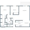 Countryside Apartments | Two Bedroom Floor Plan 22A Countryside Apartments | Two Bedroom Floor Plan 22A