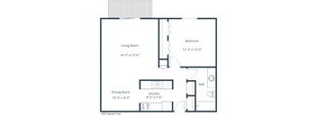 Eaglewood Apartments in Fargo, ND | One Bedroom Floor Plan 11A