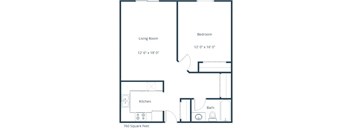 Crescent Park Apartments in Fargo, ND | One Bedroom Floor Plan 11A
