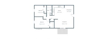 Kentwood Manor Apartments | Two Bedroom Floor Plan 21B