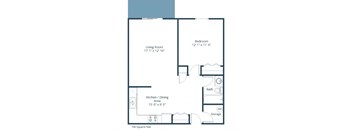Prairiewood Meadows Apartments | One Bedroom Floor Plan A