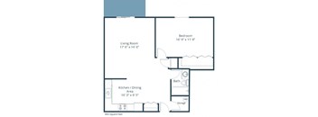 Prairiewood Meadows Apartments | One Bedroom Floor Plan B