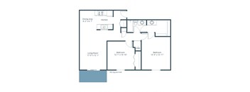 Prairiewood Meadows Apartments | Two Bedroom Floor Plan A