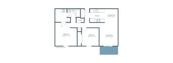 Prairiewood Meadows Apartments | Two Bedroom Floor Plan B