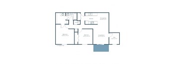 Prairiewood Meadows Apartments | Two Bedroom Floor Plan C