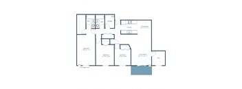 Prairiewood Meadows Apartments | Three Bedroom Floor Plan C