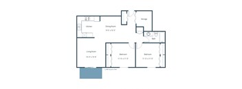 Sheridan Pointe | Two Bedroom | Plan 21B