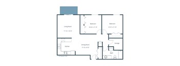 Sheridan Pointe | Two Bedroom | Plan 21C