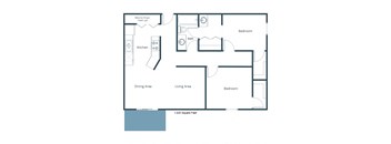 Westview Towers Apartments in Fargo, ND | Two Bedroom Floor Plan 21A