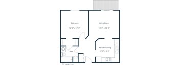 Bridgeport - One Bedroom - Plan 11A