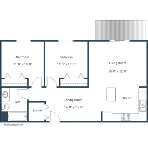 Bridgeport - Two Bedroom - Plan 21B