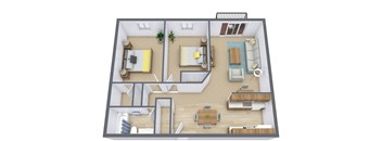 Maybrook Apartments | Two Bedroom Floor Plan 21B