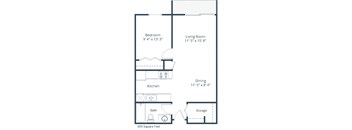 South Pointe - One Bedroom - Plan 11A